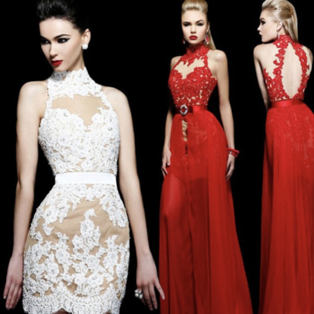 Sherri Hill Cocktail Dress with Removable Overskirt